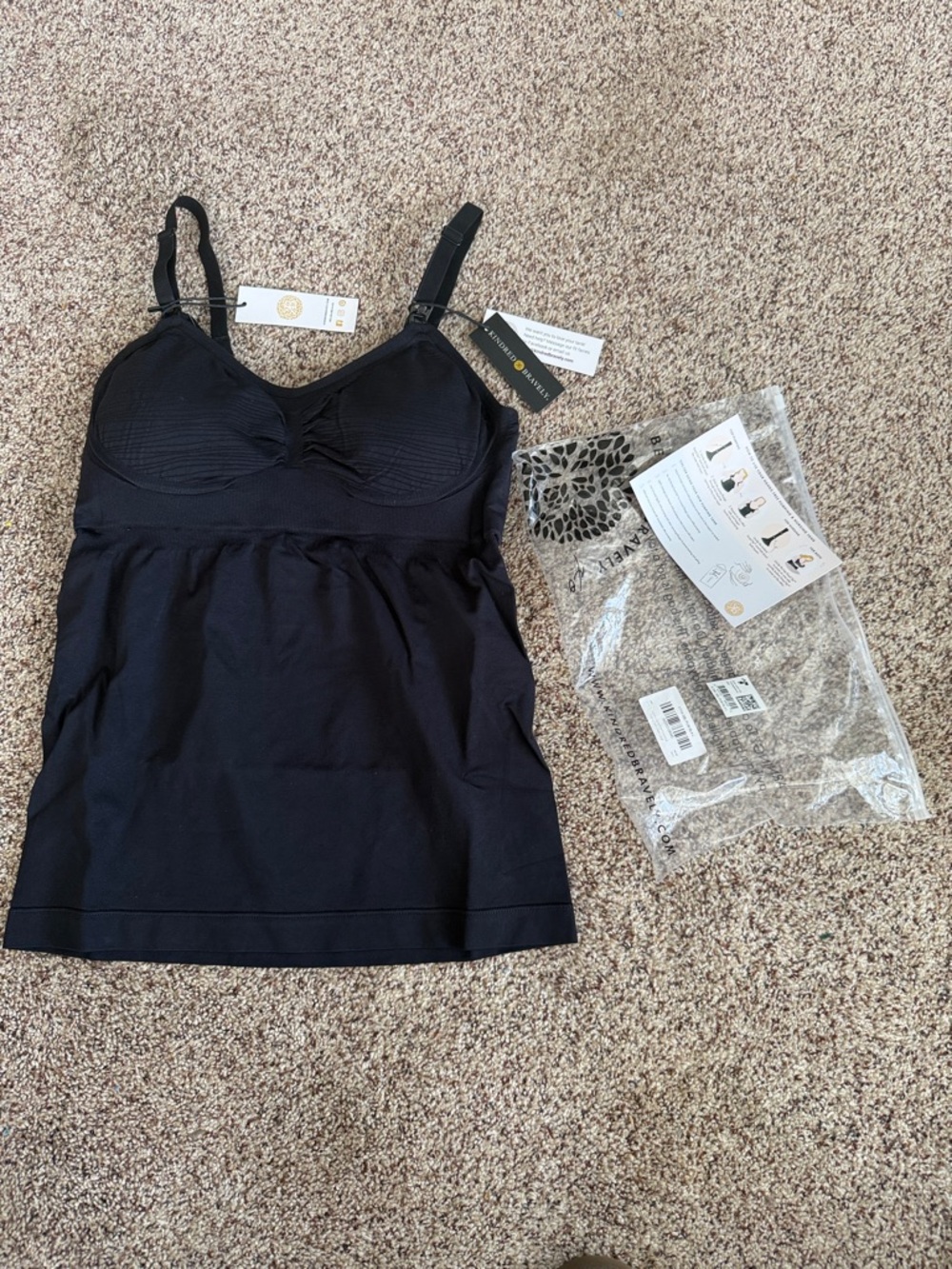 Kindred Bravely Sublime Pumping Tank - Black 
Size Large NWT